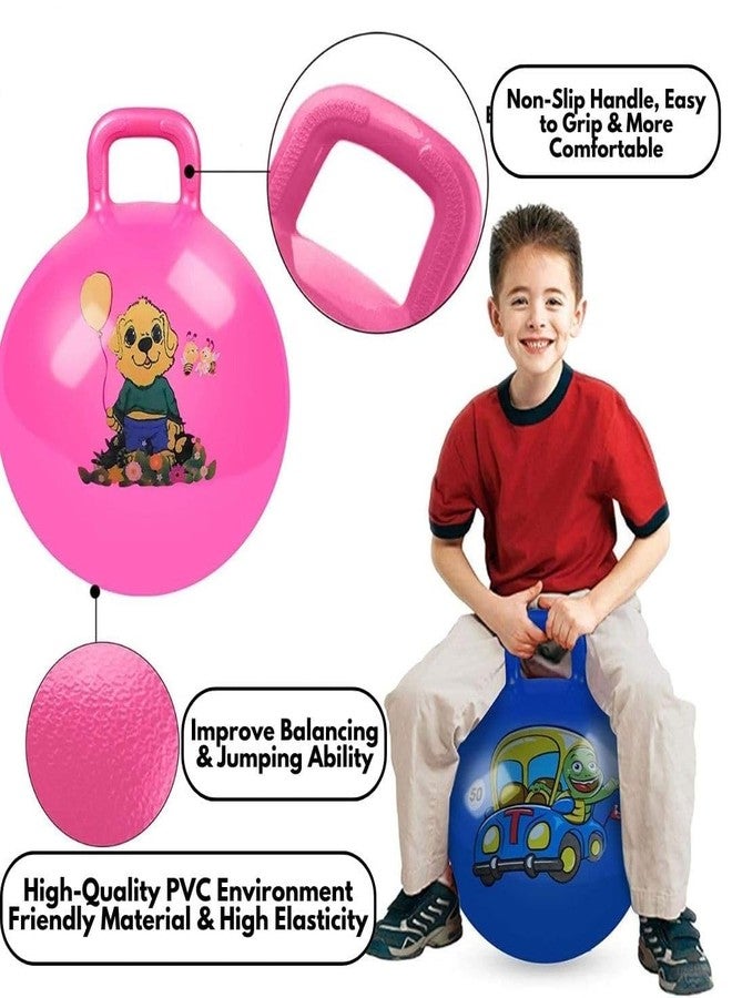 S SMITEX Smitex Hippity Hoppity Hopball, 18in/45cm Diameter for Age 3-7, Kangaroo Bouncer, Space Hopper Ball with Handle for Children (Muticolor) - Image 5